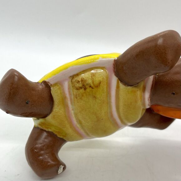 Vintage Ceramic Turtle W/Hat Figurine 5” Retro Hobbyist - Picture 3 of 5